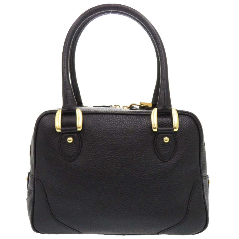 美品 ジェイアンドエムデヴィッドソン ボストン型ハンドバッグ ミニ ミア  ハンドバッグ レザー/シボ革 ブラック 黒 2260【中古】J&M Davidson