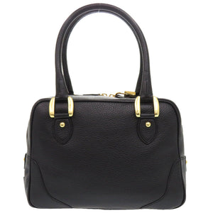 美品 ジェイアンドエムデヴィッドソン ボストン型ハンドバッグ ミニ ミア  ハンドバッグ レザー/シボ革 ブラック 黒 2260【中古】J&M Davidson