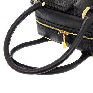 美品 ジェイアンドエムデヴィッドソン ボストン型ハンドバッグ ミニ ミア  ハンドバッグ レザー/シボ革 ブラック 黒 2260【中古】J&M Davidson