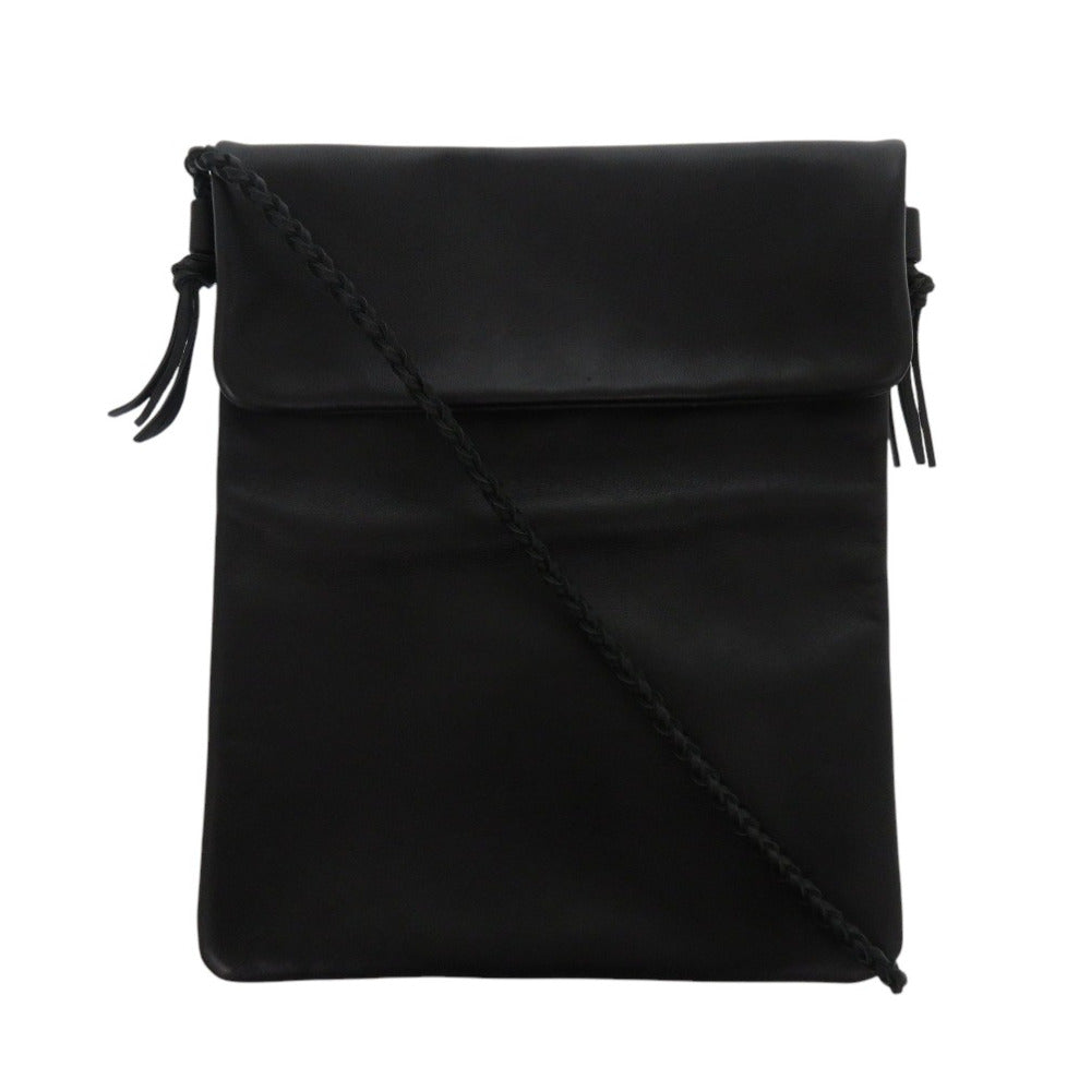 美品 ジェイアンドエムデヴィッドソン サコッシュ レザー ブラック ショルダーバッグ 黒 2261【中古】J&M Davidson