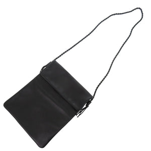 美品 ジェイアンドエムデヴィッドソン サコッシュ レザー ブラック ショルダーバッグ 黒 2261【中古】J&M Davidson