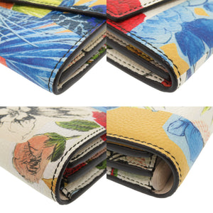 新品同様 サルヴァトーレフェラガモ ガンチーニ JP-22-D985 レザー マルチカラー 二つ折り長財布 2270【中古】Salvatore Ferragamo