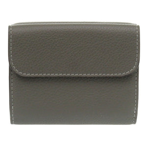 新品同様 クロエ マーシー レザー グレー 三つ折り財布 2272【中古】Chloe