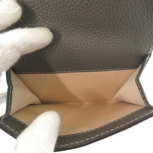 新品同様 クロエ マーシー レザー グレー 三つ折り財布 2272【中古】Chloe