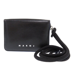 未使用 マルニ PFMI0038U0 レザー ブラック ラウンドファスナー 財布 コインケース 黒 2273【中古】MARNI