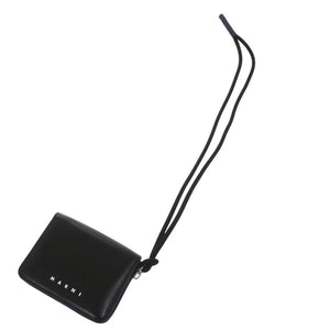 未使用 マルニ PFMI0038U0 レザー ブラック ラウンドファスナー 財布 コインケース 黒 2273【中古】MARNI