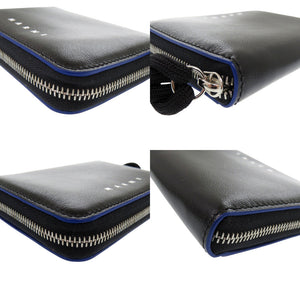 未使用 マルニ PFMI0038U0 レザー ブラック ラウンドファスナー 財布 コインケース 黒 2273【中古】MARNI