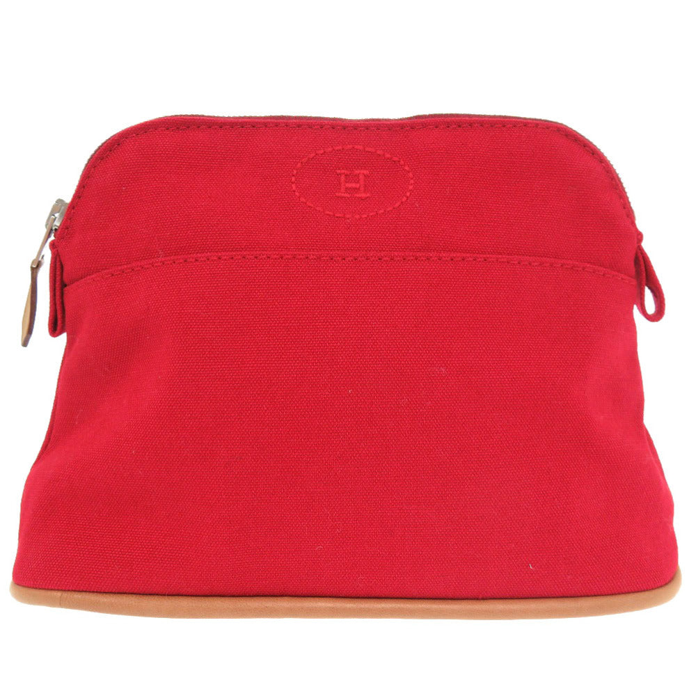 美品 エルメス ボリードポーチ 20 PM キャンバス レッド 赤 2297 【中古】 HERMES
