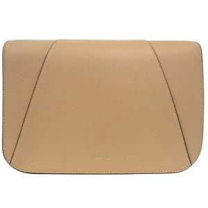 新品同様 ヴェルサーチ ヴィルトゥス VIRTUS チェーン ショルダーバッグ ポーチメタルアイコン レザー DBFG985 ベージュ 2324【中古】VERSACE