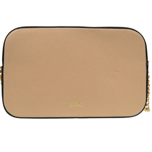 未使用品 ヴェルサーチ ヴィルトゥス VIRTUS チェーン ショルダーバッグ ベージュ ポーチ メタルアイコン レザー 2330【中古】VERSACE