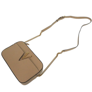 未使用品 ヴェルサーチ ヴィルトゥス VIRTUS チェーン ショルダーバッグ ベージュ ポーチ メタルアイコン レザー 2330【中古】VERSACE