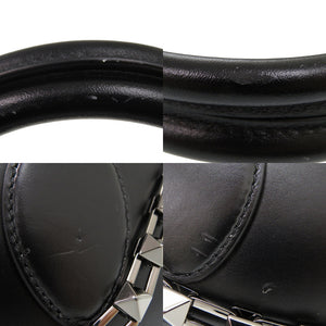 ヴァレンティノ ガラヴァーニ 2way 3W0B0M73XRZ レザー ブラック ハンドバッグ 黒 2345【中古】Valentino Garavani