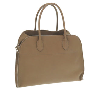 新品同様 ザ ロウ ソフト マルゴー 12 ショルダー トートバッグ ソフトレザー ストラップ付 ブラウン 茶 2383【中古】THE ROW ソフトマルゴー12