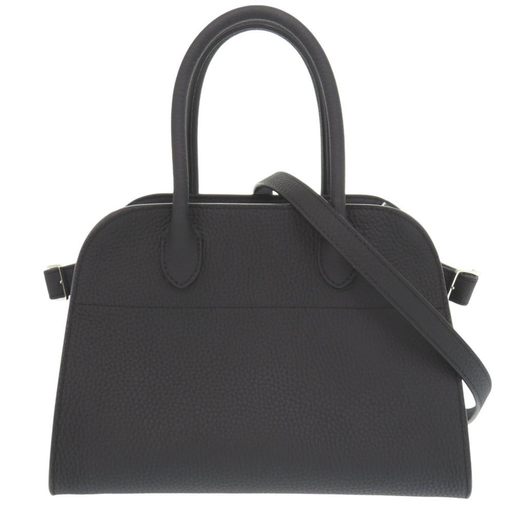 新品同様 ザ ロウ ソフト マルゴー 10 ショルダー トートバッグ レザー ブラック ストラップ付 黒 2404【中古】THE ROW ソフトマルゴー10