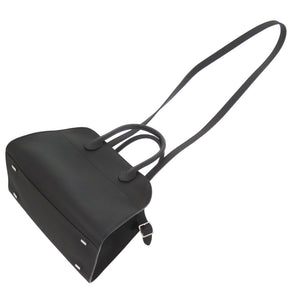 新品同様 ザ ロウ ソフト マルゴー 10 ショルダー トートバッグ レザー ブラック ストラップ付 黒 2404【中古】THE ROW ソフトマルゴー10