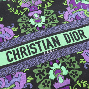 新品同様 クリスチャンディオール ブックトート ラージ 花柄 トートバッグ キャンバス 2405【中古】Christian Dior