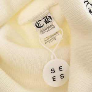 美品 クロムハーツ ウールワッチキャップ CHプラス アクリル ホワイト ニット帽 ビーニー 帽子 0005【中古】CHROME HEARTS メンズ