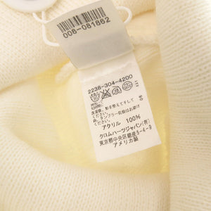 美品 クロムハーツ ウールワッチキャップ CHプラス アクリル ホワイト ニット帽 ビーニー 帽子 0005【中古】CHROME HEARTS メンズ