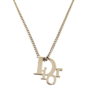 美品 クリスチャンディオール ロゴ ストーン シルバー ネックレス アクセサリー 0022 【中古】 Christian Dior