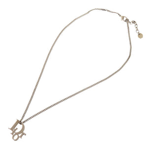 美品 クリスチャンディオール ロゴ ストーン シルバー ネックレス アクセサリー 0022 【中古】 Christian Dior