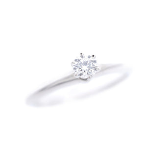 新品同様 ティファニー ソリティア ダイヤ0.20ct Pt950 リング プラチナ/ダイヤモンド 指輪 14号 ジュエリー アクセサリー 0042【中古】TIFFANY&Co. レディース