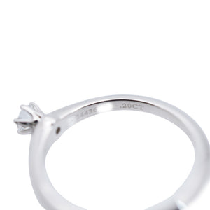 新品同様 ティファニー ソリティア ダイヤ0.20ct Pt950 リング プラチナ/ダイヤモンド 指輪 14号 ジュエリー アクセサリー 0042【中古】TIFFANY&Co. レディース