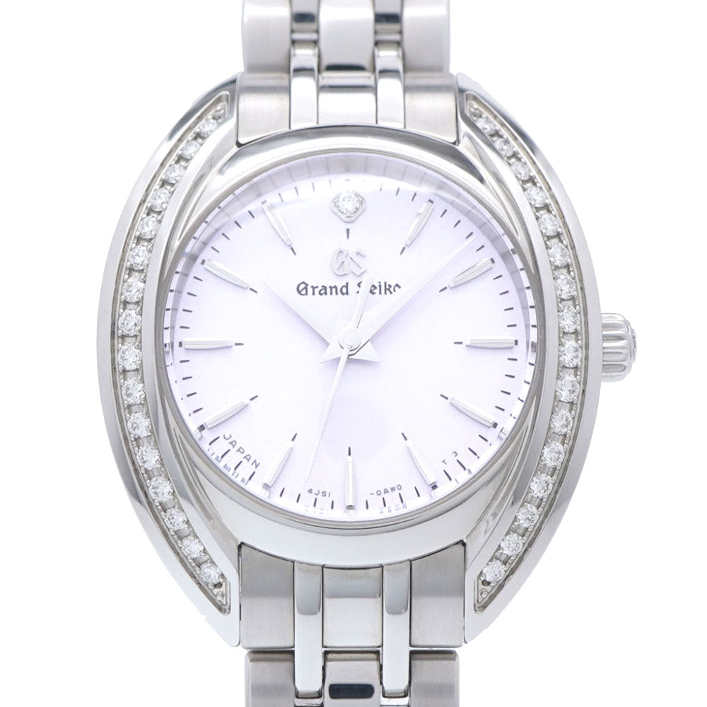 新品同様 セイコー グランドセイコー エレガンスコレクション STGF349 / 4J51-0AR0 クオーツ 腕時計 SS/ダイヤモンド パープル 紫 0053【中古】SEIKO レディース