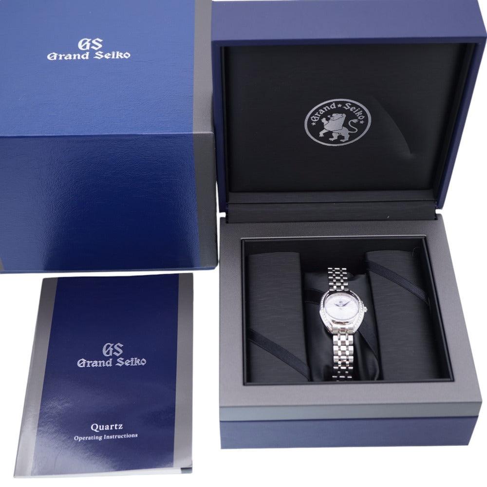 新品同様 セイコー グランドセイコー エレガンスコレクション STGF349 / 4J51-0AR0 クオーツ 腕時計 SS/ダイヤモンド パープル 紫 0053【中古】SEIKO レディース