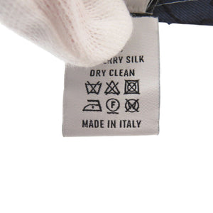 美品 ベルルッティ スクリット バッグ スカーフ シルク ネイビー 0059-2【中古】BERLUTI