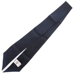 美品 ベルルッティ スクリット バッグ スカーフ シルク ネイビー 0059-3【中古】BERLUTI