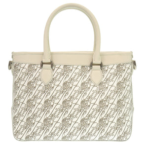 新品同様 ベルルッティ トゥージュールXS ブリーフケース レザー/PVC/トワル マルブフ ホワイト 0059【中古】BERLUTI ショルダーストラップ