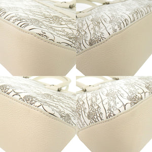 新品同様 ベルルッティ トゥージュールXS ブリーフケース レザー/PVC/トワル マルブフ ホワイト 0059【中古】BERLUTI ショルダーストラップ