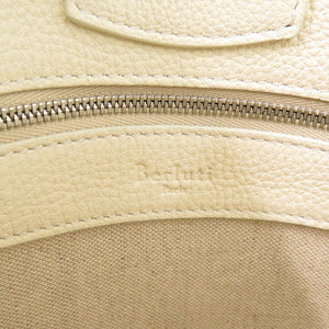 新品同様 ベルルッティ トゥージュールXS ブリーフケース レザー/PVC/トワル マルブフ ホワイト 0059【中古】BERLUTI ショルダーストラップ