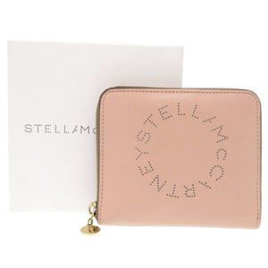 新品同様 ステラマッカートニー レザー ピンク 二つ折り財布 0091【中古】Stella McCartney