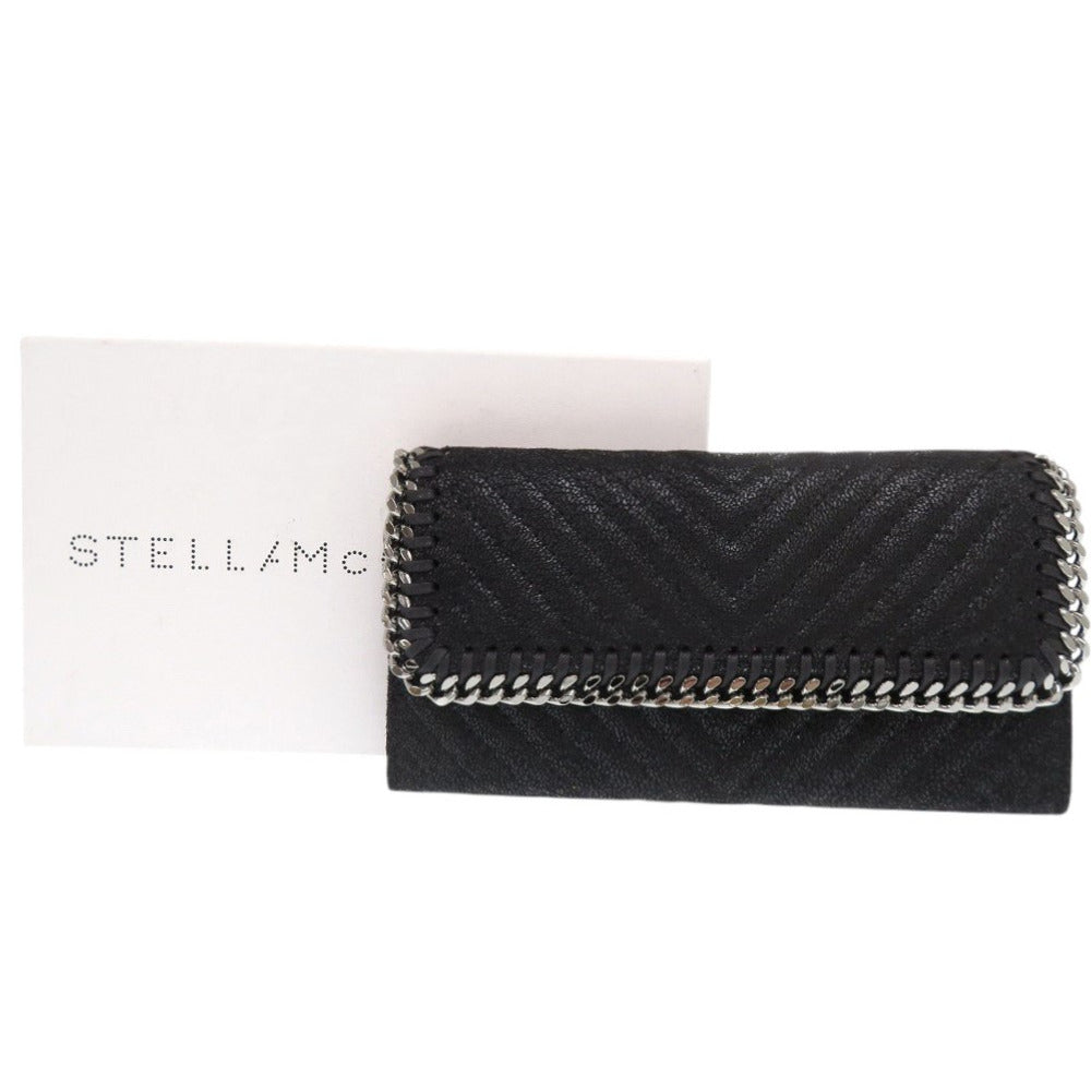 未使用 ステラマッカートニー ファラベラ 合成皮革 ブラック 長財布 黒 0102【中古】Stella McCartney