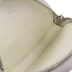 新品同様 セリーヌ トリオンフ レザー シルバー コインケース 0117【中古】CELINE