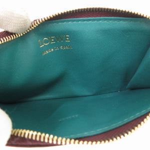 未使用 ロエベ ノット フラグメントケース コインケース レザー ボルドー 財布 0120 【中古】 LOEWE
