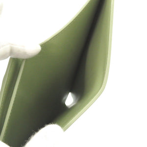 美品 セリーヌ バイカラー ミディアム ストラップ ウォレット 10B64 3BRU グリーン 二つ折り財布  緑 0121【中古】CELINE