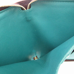 新品同様 ロエベ ノット レザー ボルドー ラウンドファスナー 二つ折り財布 0122 【中古】 LOEWE