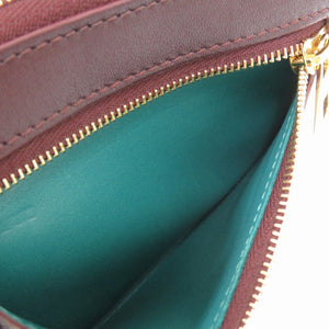 新品同様 ロエベ ノット レザー ボルドー ラウンドファスナー 二つ折り財布 0122 【中古】 LOEWE