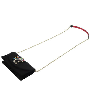 新品同様 クリスチャンルブタン Loubi54 2WAY ショルダーバック クリスタル 装飾 クラッチバッグ 0123【中古】Christian Louboutin