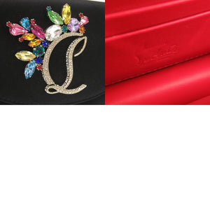 新品同様 クリスチャンルブタン Loubi54 2WAY ショルダーバック クリスタル 装飾 クラッチバッグ 0123【中古】Christian Louboutin