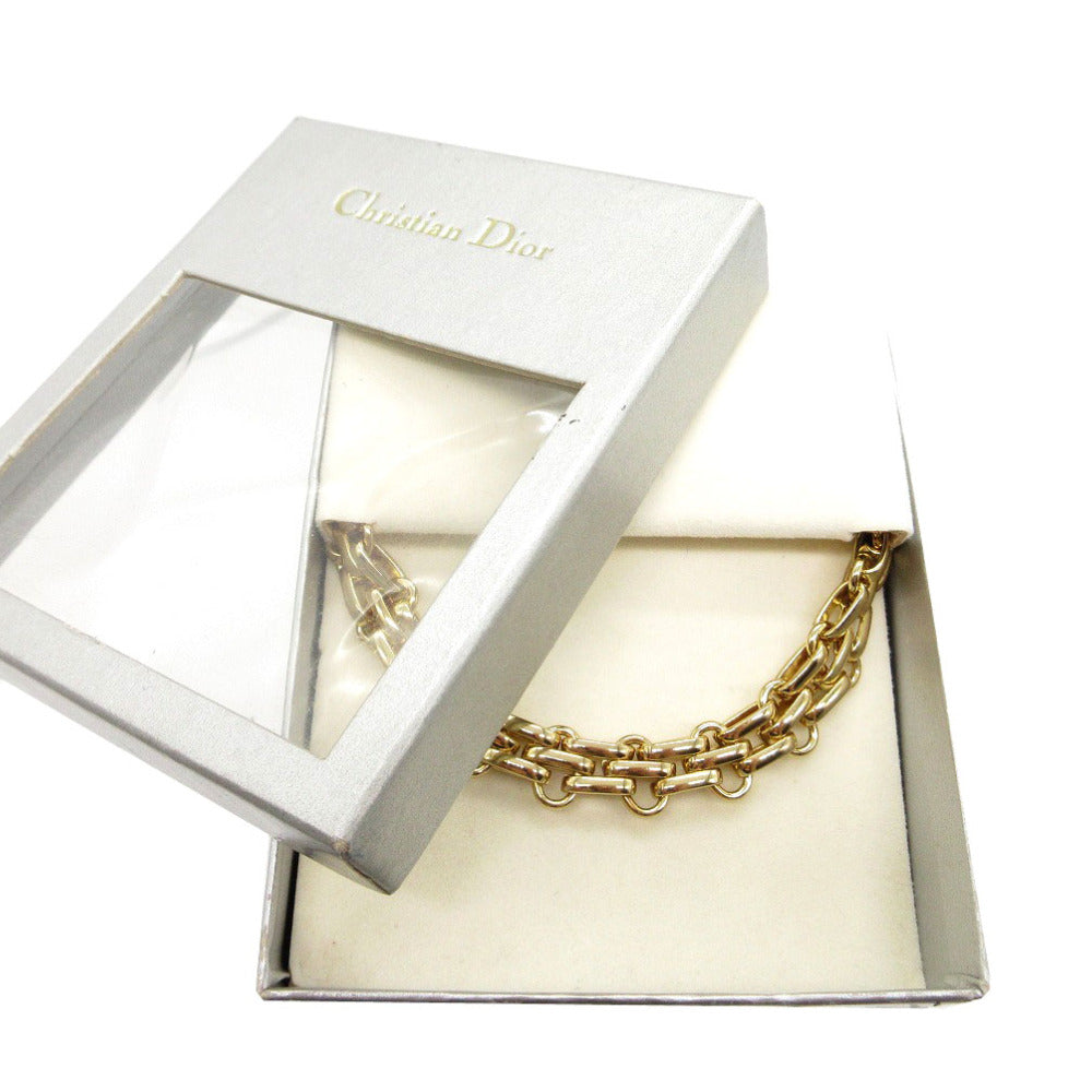 美品 クリスチャン ディオール チェーン チョーカー メタル ゴールド 0125【中古】Christian Dior