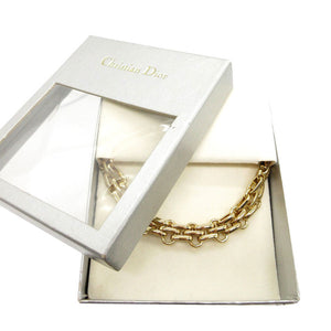 美品 クリスチャン ディオール チェーン チョーカー メタル ゴールド 0125【中古】Christian Dior