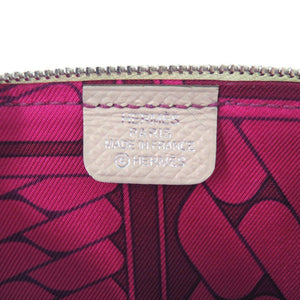 美品 エルメス アザップ シルクイン コンパクト ヴォーエプソン クレ コインケース T刻印 0126【中古】HERMES