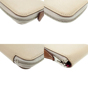 美品 エルメス アザップ シルクイン コンパクト ヴォーエプソン クレ コインケース T刻印 0126【中古】HERMES