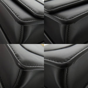 美品 ジミーチュウ アベニューチェーンショルダー カーフレザー ブラック ショルダーバッグ 黒 0203【中古】JIMMY CHOO