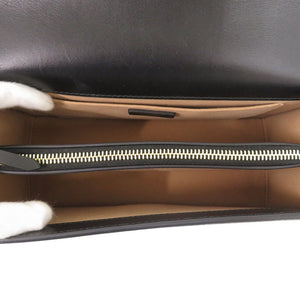 美品 ジミーチュウ アベニューチェーンショルダー カーフレザー ブラック ショルダーバッグ 黒 0203【中古】JIMMY CHOO