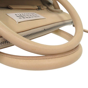 美品 メゾン マルジェラ 5AC 2WAYショルダーバッグ トートバッグ S56WD0038 レザー ベージュ 0241【中古】Maison Margiela