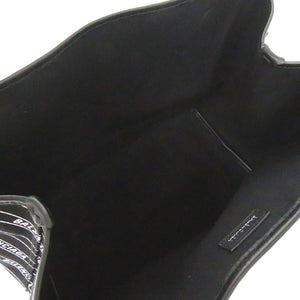 美品 バレンシアガ ネイビー カバスS ポーチ付き ハンドバッグ NAVYCABAS 339933 キャンバス ブラック 0247【中古】BALENCIAGA